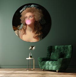 Círculo de pared - Bubble Gum Madame - Calidad Premium Dibond