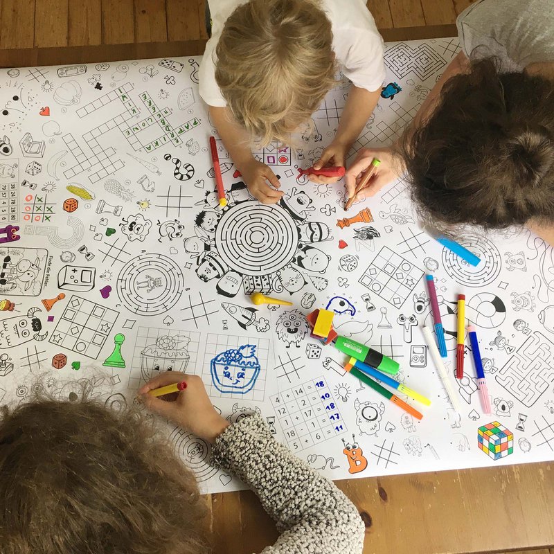 Ausmal-Tischdecke aus Papier - Motiv "Mandala"