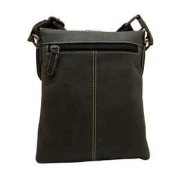 Læder skuldertaske Crossbody taske lavet i 3 farver buffalo læder - Kompakt taske ægte læder