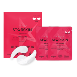 Red circular face mask with eye design. Reusable, breathable, and comfortable face mask for everyday use.