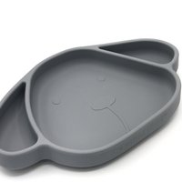 Silicone dish with suction Milo Storm Grey