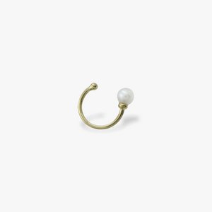 One Pearl Ear Cuff - Gold
