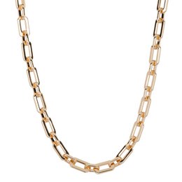 Gold-toned chain necklace with a classic link design.