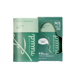  Vegan deodorant stick with juniper and mint scent. Aluminum-free, natural formula.