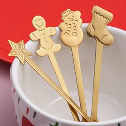 Snow golden spoons - Lot of 4