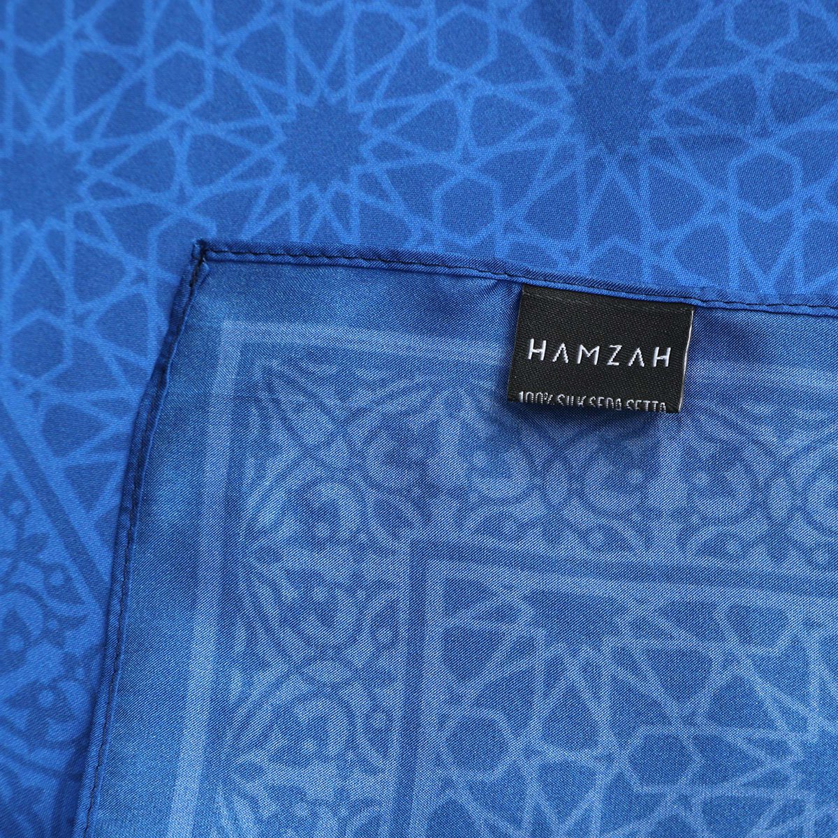 Blue Square Silk Scarf Dalila v1