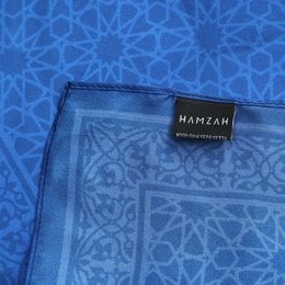 Blue Square Silk Scarf Dalila v1