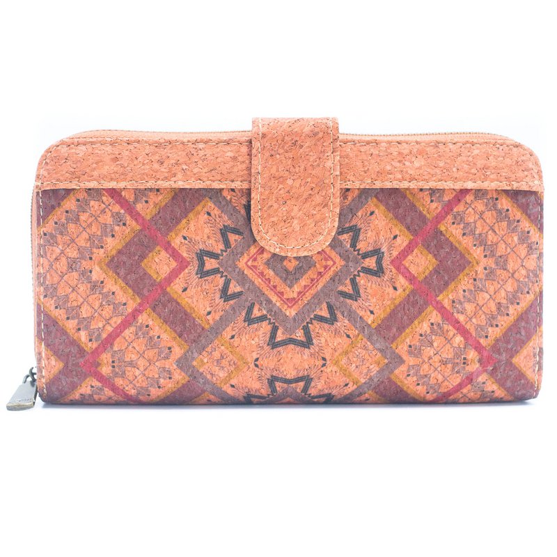 Portefeuille pliant motif fleur Mandala- Vegan Cork Wallet BAG-2220