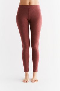 1611-062 | Women's cotton jersey leggings - coffee/rust red