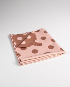 Handdoek dots kastanje bruin