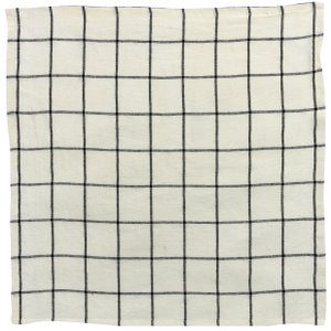 Karma Ecru/black check napkin 50 x 50