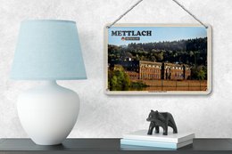 Blechschild Städte Mettlach Fabrik Gebäude 18x12cm Schild