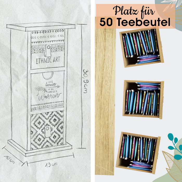 Moderne Teebeutel Aufbewahrung | aus Holz | im Boho-Stil |  Online-Grohandel | Orderchamp