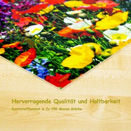 Artipics placemats flower meadow 4 piece placemats washable plastic each 42 x 30 cm summery colorful flowers natural table decoration for the kitchen, dining area, guests, indoors, outdoors