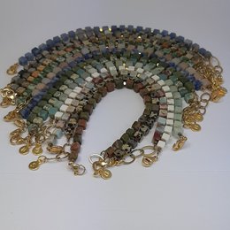 Baixa bracelet denim blue white 24K gold plated