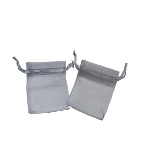 Organza bags light gray (7x9 cm)