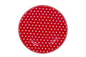 Porcelain dessert plate Polka dot red 19 cm Isabelle Rose