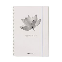 Prikkelarme A4 weekplanner 'Lotus' planboekje / werkboek met ringband