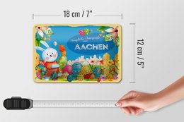 Targa in metallo Pasqua Auguri di Pasqua 18x12 cm AACHEN decorazione regalo festa