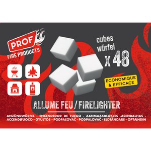 PROF VUUR AANSTEKER WITTE KUBUSSEN X 48