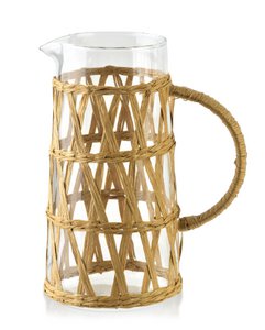 MODERN KITCHEN Glass jug 1.1L 10x8x19.5cm in boho braid