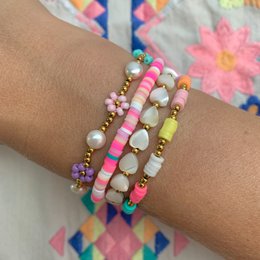 Bracciale | Cuori di madreperla