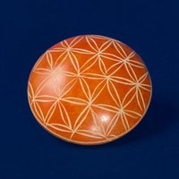 023 Orange flower of life - soapstone
