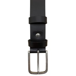 Leather Belt Black Of 3.5 cm Wide - Women's Belt Or Men's Belt