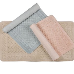 Luxe katoenen badmat van kant