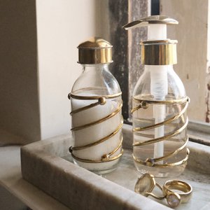 Zeepdispenser Messing Swirl