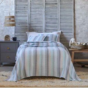 Veelkleurige wafeldeken | 2 kleuren