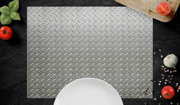 Stahlblech Riffel Muster - Tischsets | Platzsets aus Premium-Vinyl 44 x 32 cm - 4 Stück