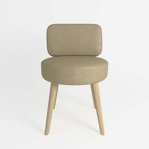 Kleine Gina fauteuil in beige stof
