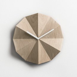 Wooden Delta Clock in Oak