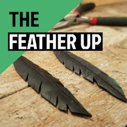 Upcycled øreringe fjer