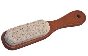 Pumice wood brush for pedicure