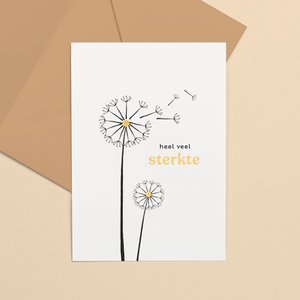 Greeting card gold foil | Courage