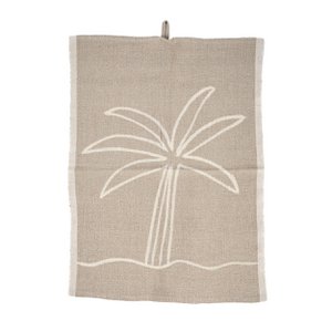 Das Leinen-Palmen-Küchentuch – Naturweiß – 50 x 70