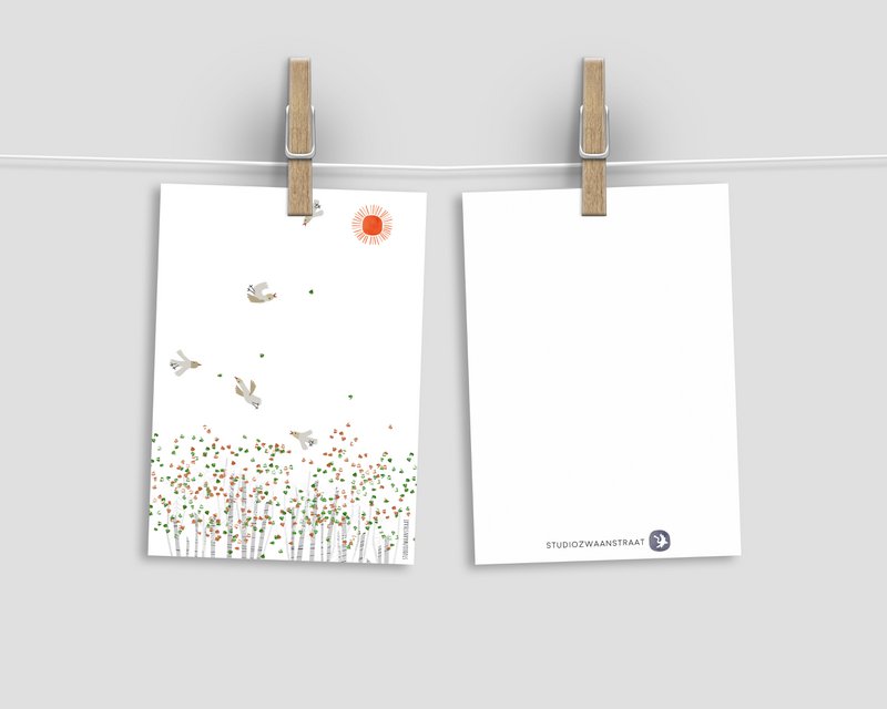 Postkarte 'Frühling liegt in der Luft'