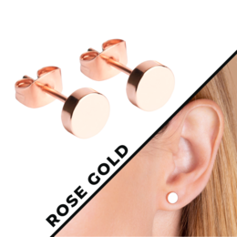 Pendientes pequeños de acero inoxidable en oro, oro rosa y plata • 6 mm • sin níquel / minimalistas / sostenibles