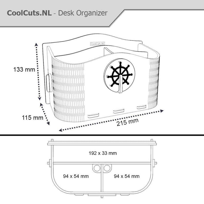 CoolCuts Wave Bureau Organizer Blankhout