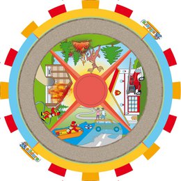 Brandweerpanoramatol voor kinderen, met geluid en bewegende elementen, Ø 19 cm