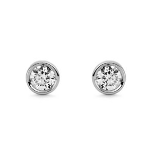 White Gold Diamond Earrings 0.15 Cts HSI2