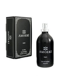 Dark, mysterious perfume with a sophisticated scent. Packaged in a sleek, black bottle with ornate detailing.