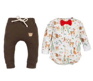 3320C Weihnachtstiere-Set für einen Jungen (Body + Hose)