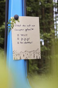 Graspapier Notizblock Zeichnung Wildcamping