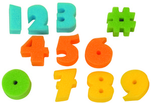 6 SCHUIMSPONS NUMMER 50x50mm