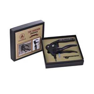LAGUIOLE Hendel Kurkentrekker Sommelier Flesopener Wijnflesopener, Geschenkdoos, Zwart