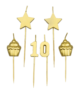 Geburtstagskuchenkerzen – 10 Jahre