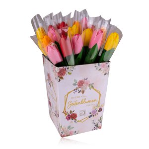 Bathetulpe sorted with stem, bathing blossoms 4 colors